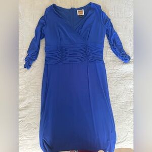 Brand New Nue by Shani Electric Blue Lined Long Sleeve Dress